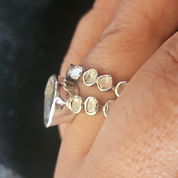 Polki Diamond Stackable Rings - Picture 3 of 15